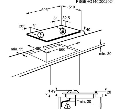 Варочная панель Electrolux EGS6436RK