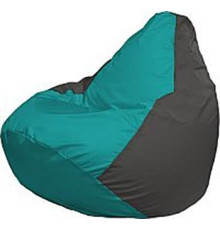 Кресло-мешок Flagman Груша Медиум Г1.1-287 бирюзовый/тёмно-серый