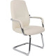 Стул с подлокотниками AksHome Vella кремовая экокожа/хромированный металл