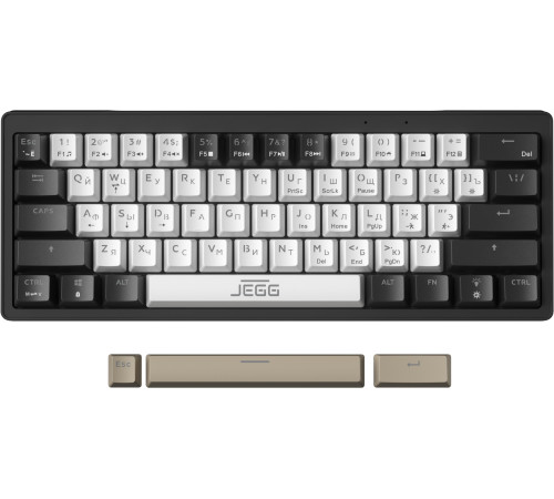 Клавиатура JEGG ZA61 White Black Brown TNT Yellow