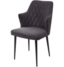 Стул M-City Herman 461MC05394 темно-серый велюр/черный