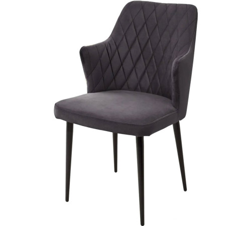 Стул M-City Herman 461MC05394 темно-серый велюр/черный