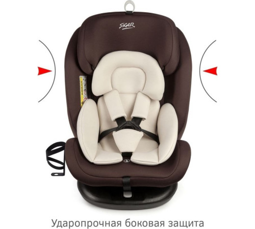 Детское автокресло Siger Престиж Isofix Lux KRES3946 шоколад