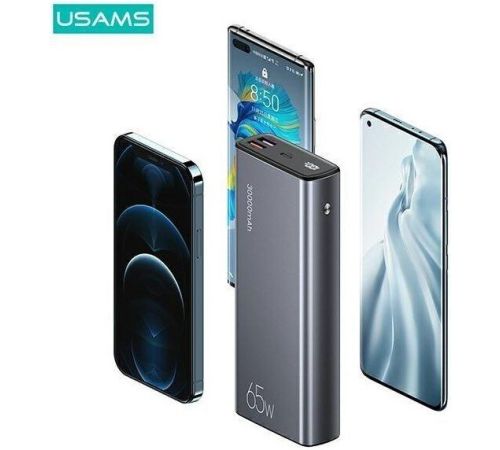 Внешний аккумулятор Usams CD165 PB59 30000mAh темно-серый