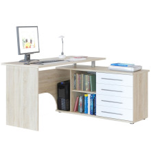 Компьютерный стол Сокол КСТ-109 правый дуб сонома/белый