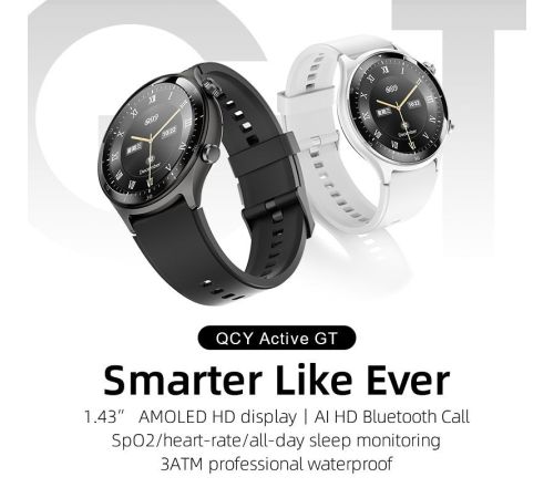 Умные часы QCY Watch Active GT серебристый