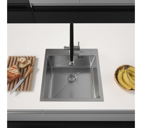 Кухонная мойка ARFEKA Eco AR 500*500 Satin Decor Volcanic Rock