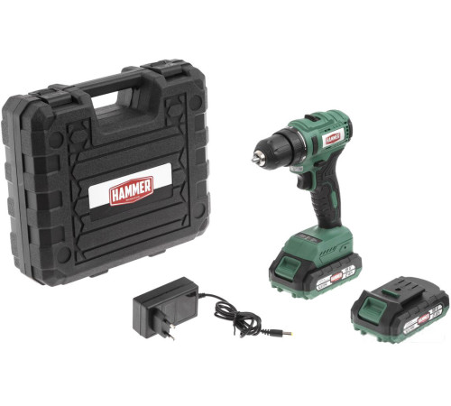 Дрель-шуруповерт Hammer ACD18BL с 2-мя АКБ, кейс