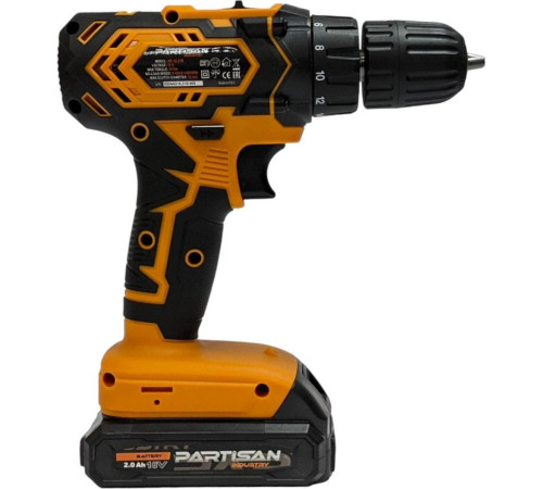 Дрель-шуруповерт Partisan AD-18.21B с 2-мя АКБ, кейс