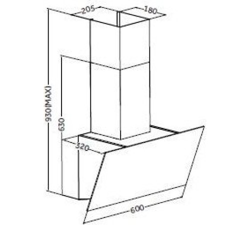 Кухонная вытяжка ZorG Air 1060 60 S черный
