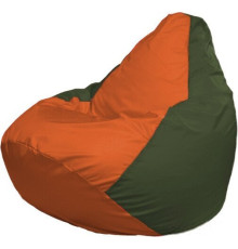 Кресло-мешок Flagman Груша Макси Г2.1-211 оливковый темный/оранжевый