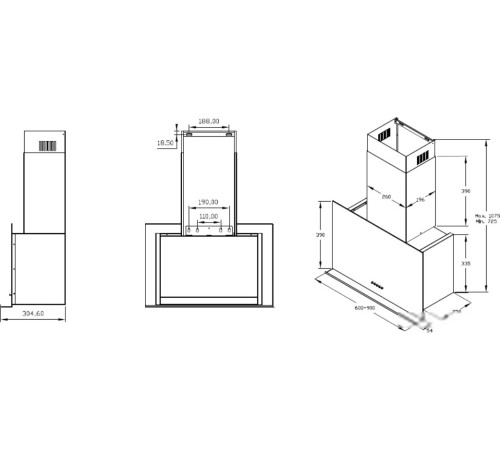 Кухонная вытяжка Korting KHC 95330 GN