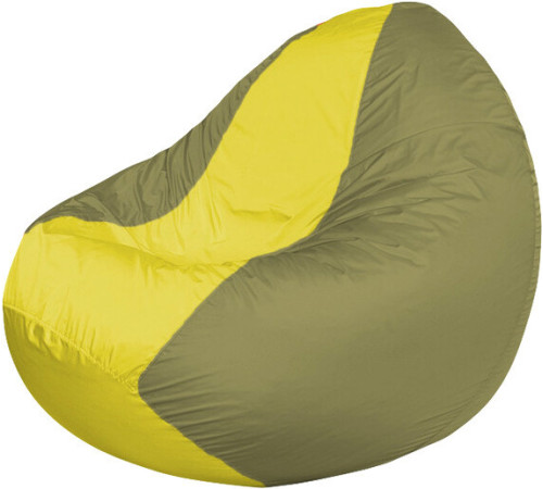 Кресло-мешок Flagman Classic К2.1-68 оливковый/желтый