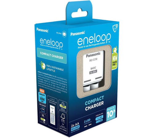 Аккумуляторы + зарядное Panasonic BQ-CC50 + 2xAA