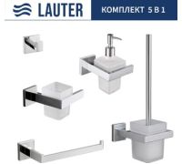 Набор аксессуаров для ванной Lauter 21SH71061 + 21SH71091 + 21SH71071 + 21SH71091 + 21SH71111 Chrome, 5 предметов