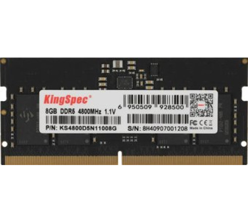 Оперативная память KingSpec 8ГБ DDR5 SODIMM 4800 МГц KS4800D5N11008G