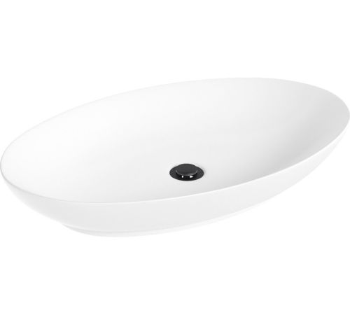 Умывальник Lauter 21571 + Reef 21CK8678BS с сифоном 21635B черный матовый