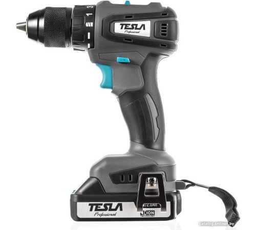 Дрель-шуруповерт Tesla TCD18BL 840369 с 2-мя АКБ, кейс