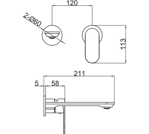 Смеситель Fashun A1185-7 черный