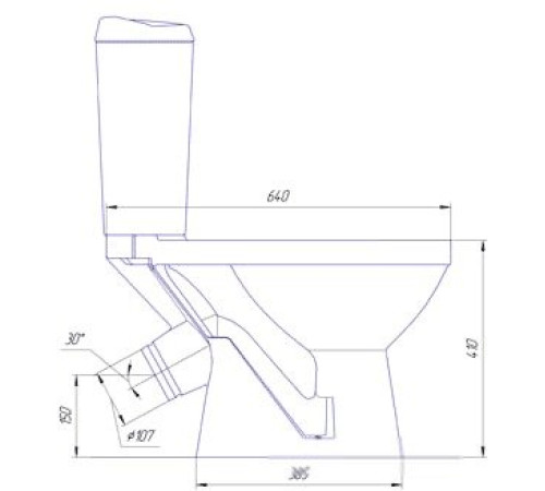 Унитаз Rosa Комфорт белый