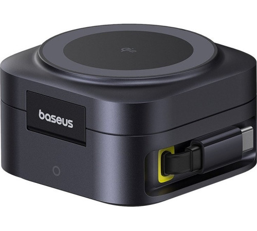 Сетевое зарядное Baseus PicoGo Series 2-in-1 Magnetic Wireless Charger Qi2 67W P10276800123-00 черный