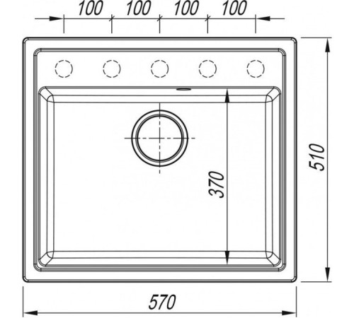 Кухонная мойка ARFEKA Dalago 57 бежевый