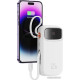 Внешний аккумулятор Baseus Qpow2 Dual-Cable Digital Display Fast Charge Power Bank 22.5W 20000mAh белый