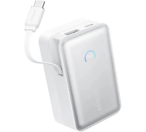 Внешний аккумулятор Anker Nano Power Bank Built-in USB-C A1638 45W 10000mAh белый