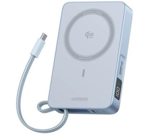 Внешний аккумулятор Ugreen MagFlow PB773 10000mAh голубой