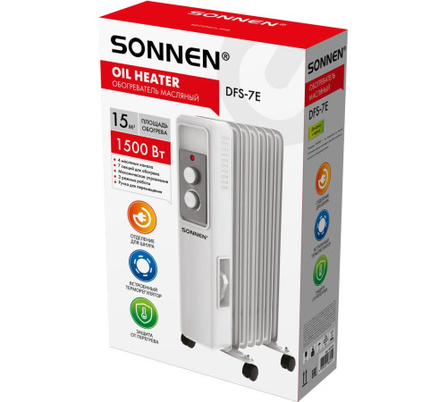 Масляный радиатор Sonnen DFS-7E