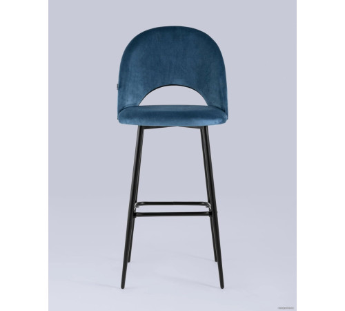 Стул Stool Group Меган велюр барный пыльно-синий