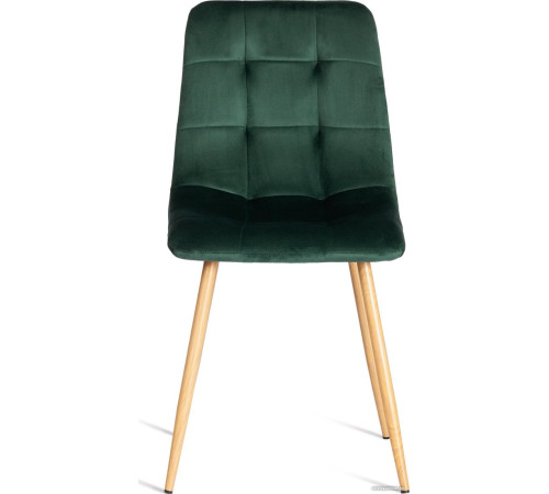 Стул TetChair Chilly mod. 7094-1 металл/вельвет темно-зеленый/натуральный