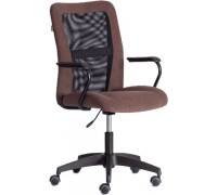 Офисное кресло TetChair Staff флок/ткань коричневый/черный, 6/W-11