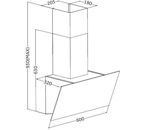 Кухонная вытяжка ZorG Atlantis 1060 60 S черный