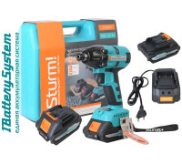 Винтоверт Sturm CD300H с 2-мя АКБ, кейс
