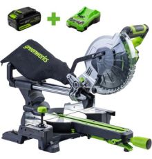 Торцовочная пила Greenworks GD24MS216K4 1501707UB с 1-им АКБ