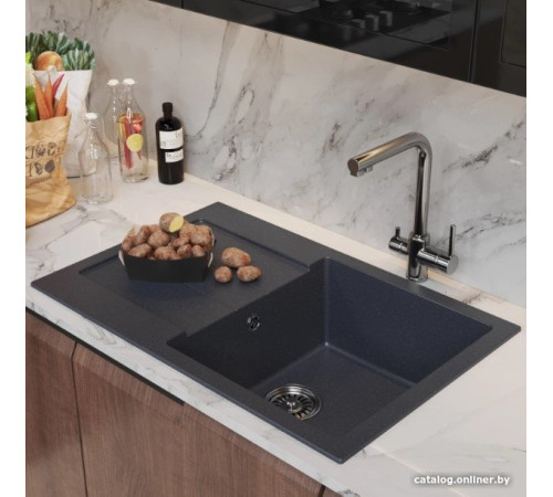 Кухонная мойка Mixline ML-GM31 552196 антрацит