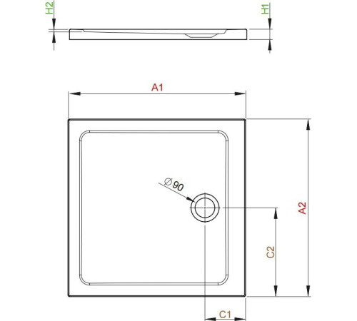 Душевой поддон Radaway Doros C 100x100 [SDRC1010-01]