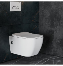 Унитаз подвесной Roxen Cube Bidet 530135-01X Rimless Soft Close с функцией биде