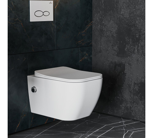 Унитаз подвесной Roxen Cube Bidet 530135-01X Rimless Soft Close с функцией биде