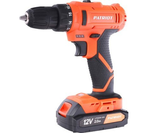 Дрель-шуруповерт Patriot BR 117Li 180301117 с 2-мя АКБ, кейс
