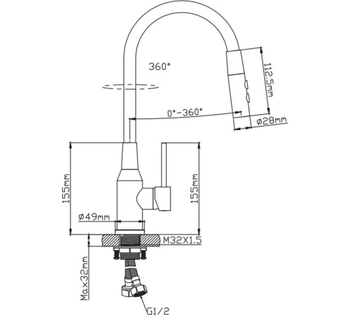 Смеситель Diadonna Д46-0013ВL