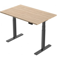 Стол Smartstol Slim 140x80x1.8 черный/дуб санома