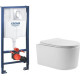 Унитаз подвесной Grado GD-W204T + GROHE Rapid SL 39504000 с кнопкой смыва