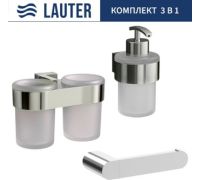 Набор аксессуаров для ванной Lauter 21TS3016 + 21TS3020 + 21TS3012 Chrome, 3 предмета