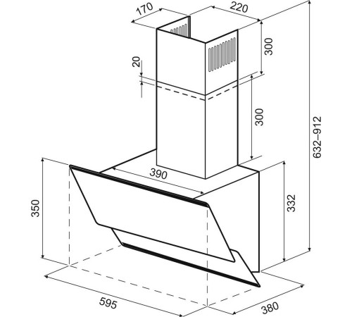 Кухонная вытяжка Krona Irma A 600 PB черный