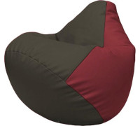 Кресло-мешок Flagman Груша Макси Г2.3-1621 черный/бордовый