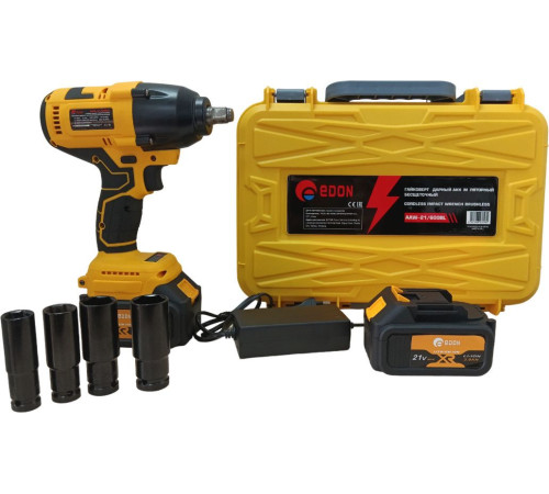 Гайковерт Edon AAW-21/600BL с 2-мя АКБ, кейс, набор оснастки