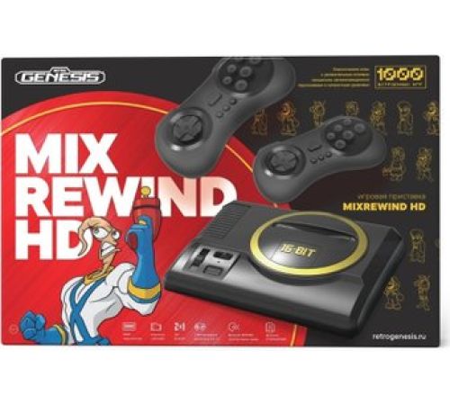 Игровая приставка Retro Genesis MixRewind HD 2 беспроводных геймпада, 1000 игр
