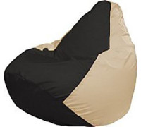 Кресло-мешок Flagman Груша Медиум Г1.1-402 чёрный/светло-бежевый